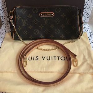 Louis Vuitton clutch with chain and long strap